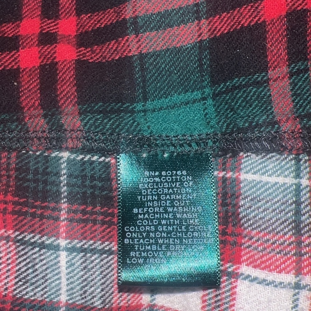 Ralph Lauren Red and Green Plaid Button-Down Shirt Dress - Picture 7 of 7
